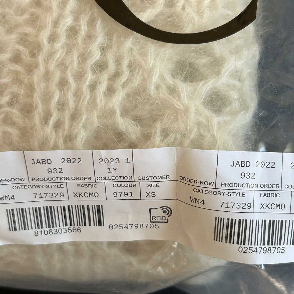 NWT Gucci X Adidas Ivory Mohair Knit Button Front Cardigan XS - Picture 15 of 16